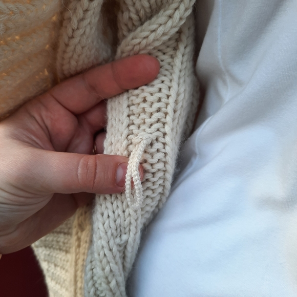 Anthropologie Aeve Peruvian Baby Alpaca Wool Chunky Cable Knit Cardigan Sweater - Picture 7 of 10